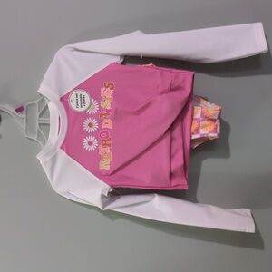 NEW Girls 2 piece bathing Suit Small *K